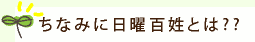 日曜百姓とは