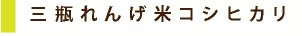 三瓶れんげ米コシヒカリ